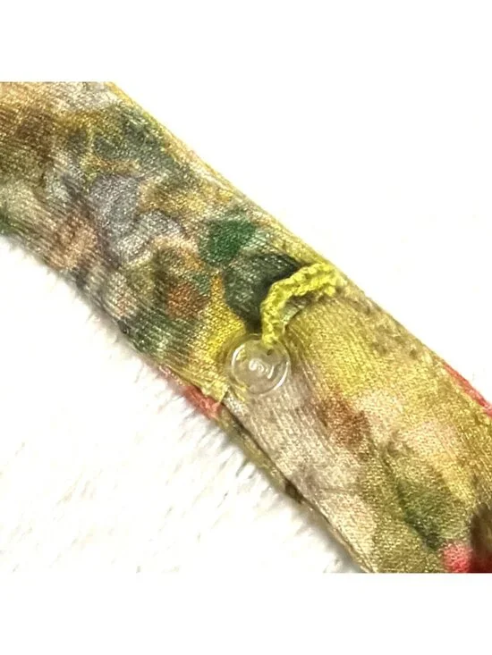 Peruvian Connection St Barth Floral Sleeveless Maxi Dress Green & Pink Size M - Picture 3 of 7